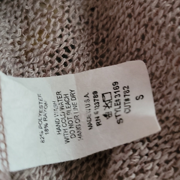 Seven Sisters Front Tie Lightweight Cardigan Tan Women's Size Small - Picture 4 of 4